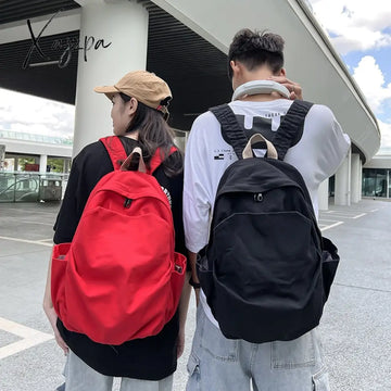 Xajzpa - Preppy Style Women Backpack Cool Cotton Schoolbag For Teenage Girls Shoulder Fashion Men